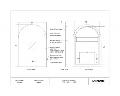 Renwil Blanca Wall Mirror