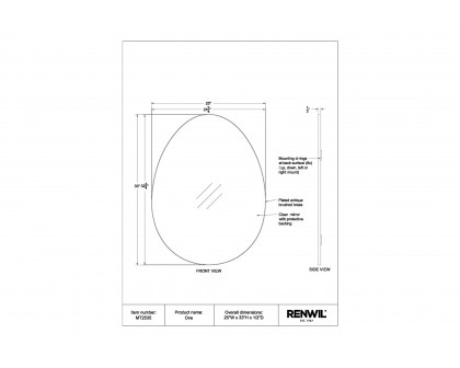 Renwil - Ova Wall Mirror