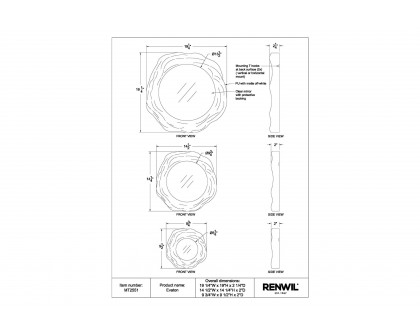 Renwil™ - Evaton Wall Mirror Set Of 3