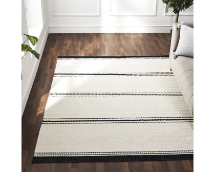 Renwil™ Allen 10002 Rug - Ivory/Black, 9,1" X 13,1"