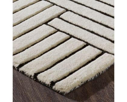 Renwil Arctica Rug - Off-White/Black, 16" X 16"