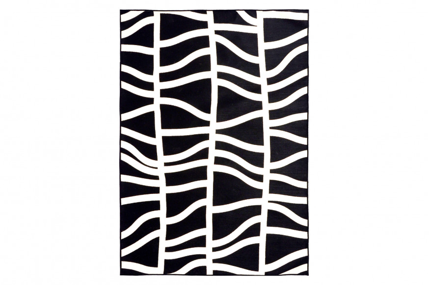 Renwil™ Hosta Rug - Black/White, 5,1" X 7"