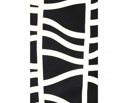 Renwil™ Hosta Rug - Black/White, 5,1" X 7"