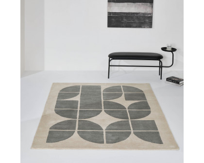 Renwil™ Perseverance Rug - Oatmeal/Charcoal, 16" X 16"