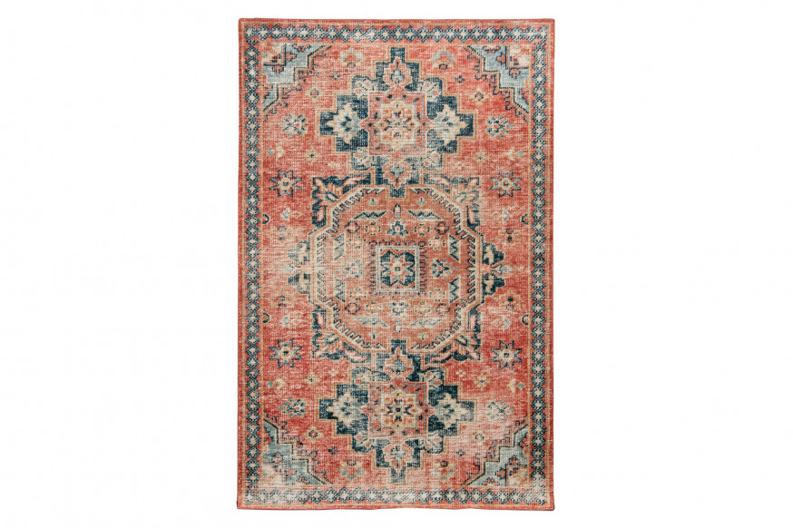 Renwil™ Turkmen Rug - Red, 5" x 8"