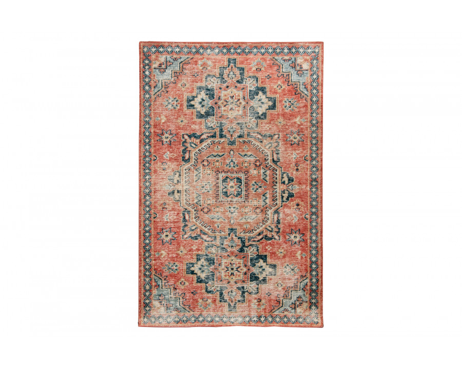 Renwil Turkmen Rug - Red, 8" X 10"