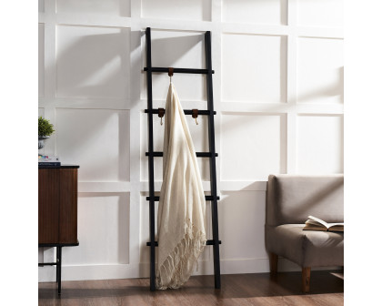 Renwil™ Mareva Decorative Blanket Ladder - Black