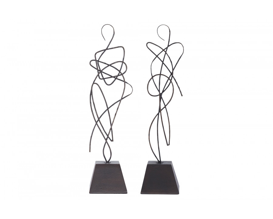 Renwil - Arabesque  Statue Set Of 2