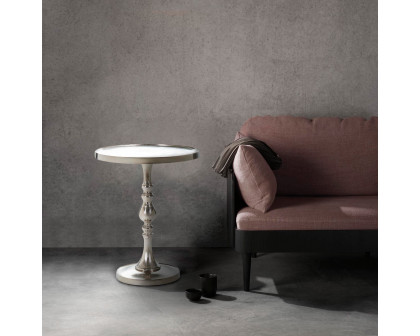 Renwil™ Romina Accent Table - Raw Nickel