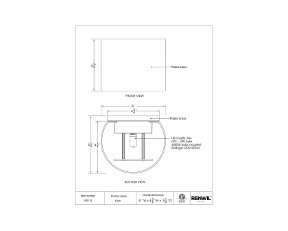 Renwil™ Kyan Wall Sconces - Brass