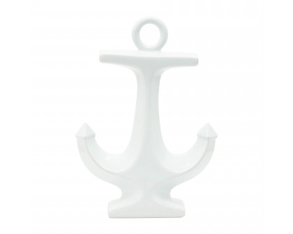 Sagebrook 10" Ceramic Anchor - White