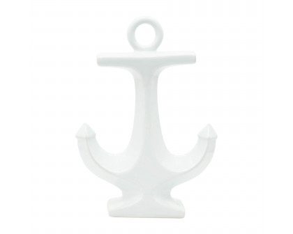 Sagebrook 10" Ceramic Anchor - White