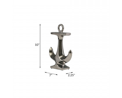 Sagebrook™ 10" Ceramic Anchor - Silver