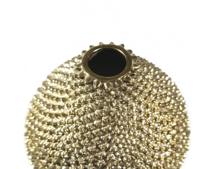 Sagebrook 8" Spiked Ceramic Vase - Gold