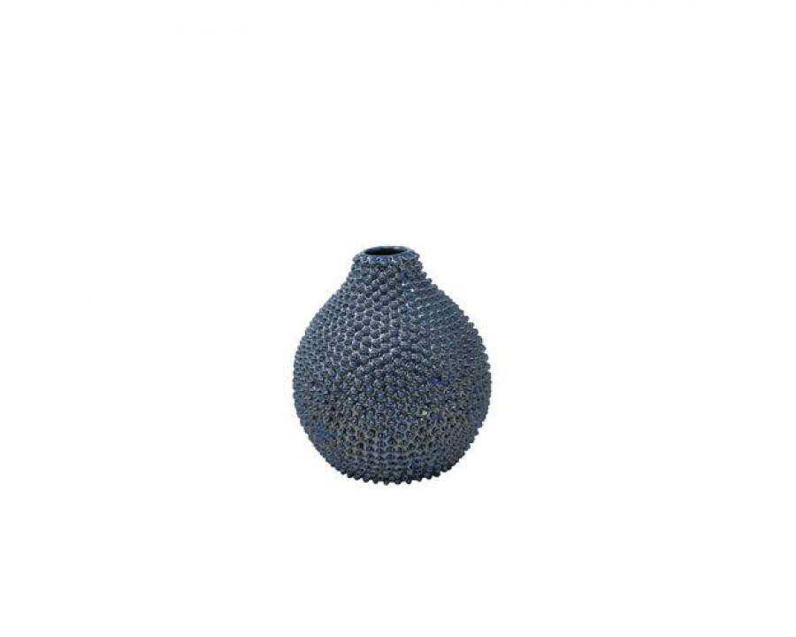 Sagebrook 8" Spiked Ceramic Vase - Blue