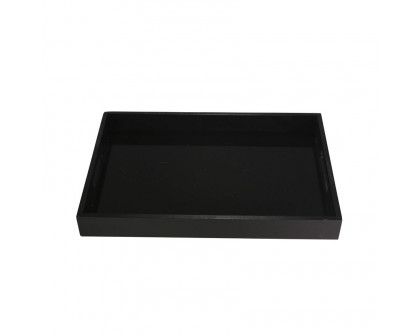 Sagebrook - Wood/Glass Tray in Black