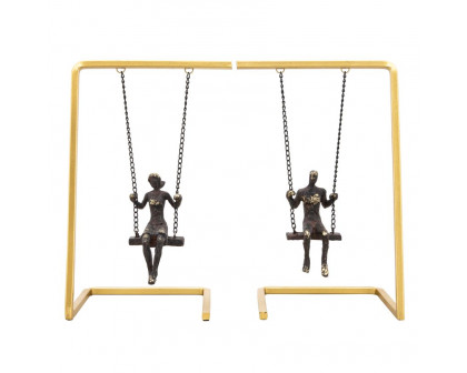 Sagebrook™ Swinging People Bookends (Set Of 2)