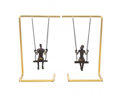 Sagebrook™ Swinging People Bookends (Set Of 2)