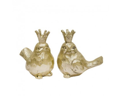 Sagebrook Birds With Crowns (Set Of 3)