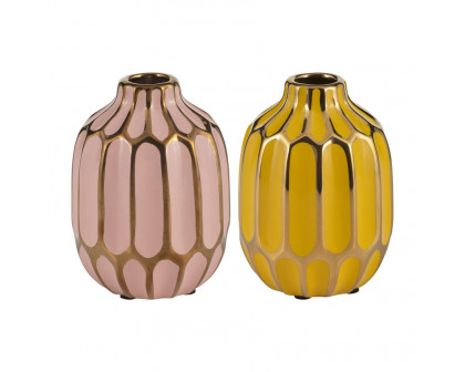 Sagebrook - 5" Ceramic Vase (Set Of 2)