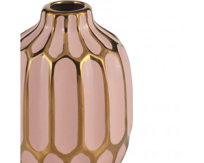 Sagebrook 5" Ceramic Vase (Set Of 2) - Blush/Yellow