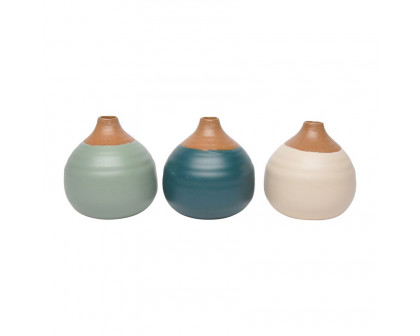 Sagebrook Glazed Bud Vases (Set Of 3)