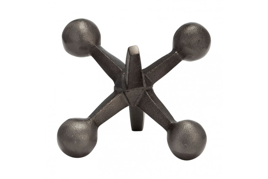 Sagebrook™ 5" Metal Jacks Decor - Gunmetal