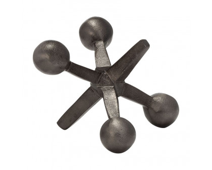 Sagebrook™ 5" Metal Jacks Decor - Gunmetal