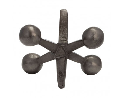 Sagebrook™ 5" Metal Jacks Decor - Gunmetal