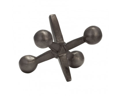 Sagebrook™ 5" Metal Jacks Decor - Gunmetal