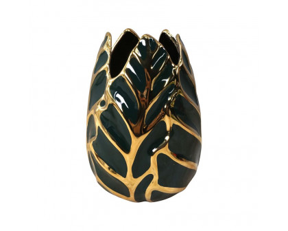 Sagebrook 8" Ceramic Leaf Vase