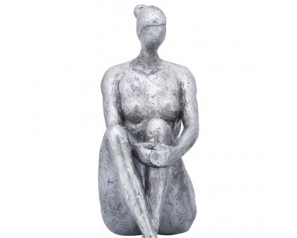 Sagebrook™ Resin Lady Bookends (Set Of 2) - Silver