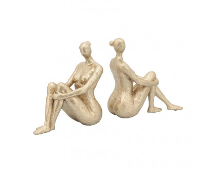 Sagebrook™ Resin Lady Bookends (Set Of 2) - Gold