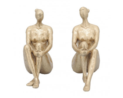 Sagebrook™ Resin Lady Bookends (Set Of 2) - Gold