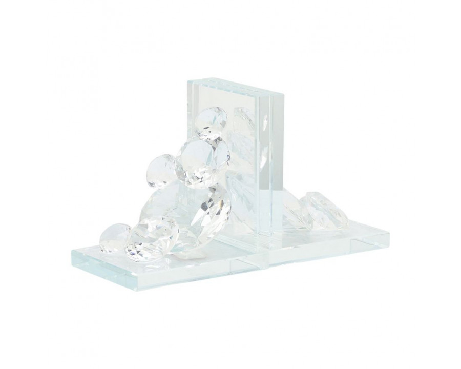 Sagebrook - Crystal Diamond Bookends (Set Of 2)