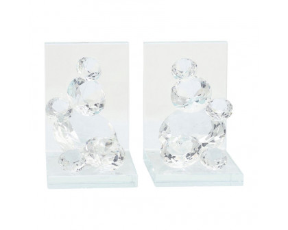 Sagebrook - Crystal Diamond Bookends (Set Of 2)