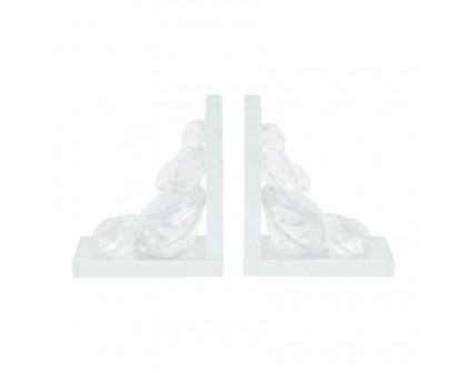 Sagebrook - Crystal Diamond Bookends (Set Of 2)