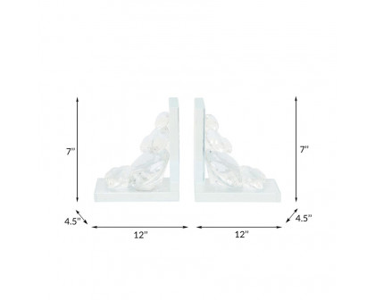 Sagebrook - Crystal Diamond Bookends (Set Of 2)