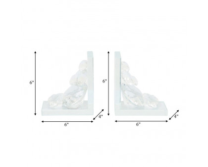 Sagebrook - Crystal Diamond Bookends (Set Of 2)