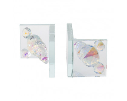 Sagebrook - Crystal Diamond Bookends (Set Of 2) in Rainbow