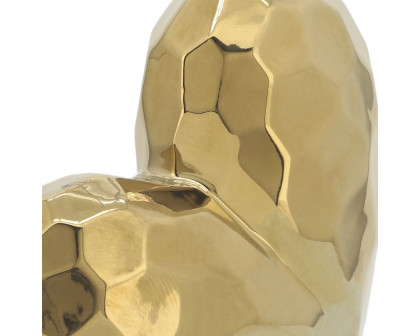 Sagebrook 8" Ceramic Heart - Gold