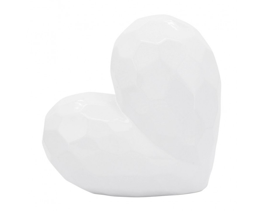 Sagebrook 11" Ceramic Heart - White