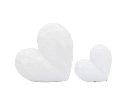 Sagebrook 11" Ceramic Heart - White