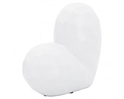 Sagebrook 8" Ceramic Heart - White