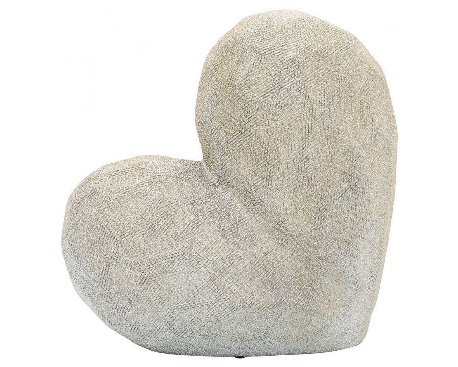 Sagebrook 11" Scratched Heart Decor - Champagne