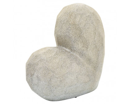 Sagebrook 11" Scratched Heart Decor - Champagne