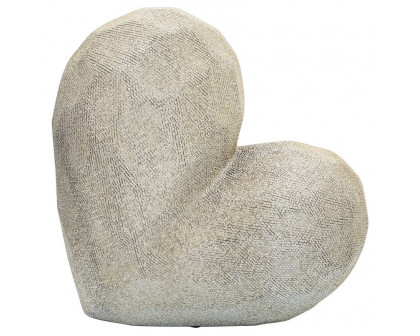 Sagebrook 11" Scratched Heart Decor - Champagne