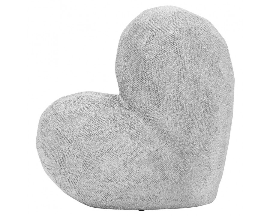 Sagebrook 11" Scratched Heart Decor - Silver