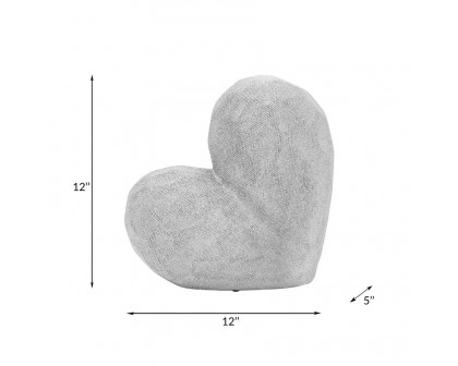 Sagebrook™ 11" Scratched Heart Decor - Silver