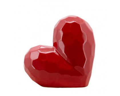 Sagebrook 8" Heart Table Decor - Red